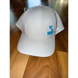 Melin A-Game Hydro Hat Mens XL white  Excellent Perforated Snapback S Logo